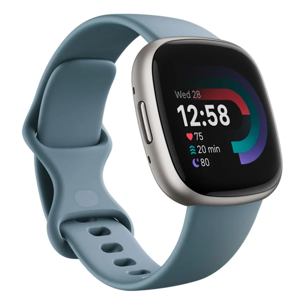 Smartwatch Fitbit Versa 4, Bluetooth, máx. 6 días, modos deportivos, azul