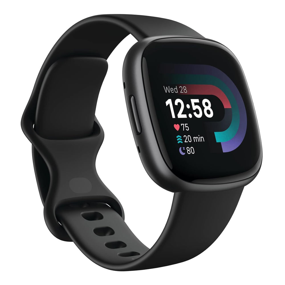 Smartwatch Fitbit Versa 4, resistente al agua, modos deportivos, máx. 6 días, negro