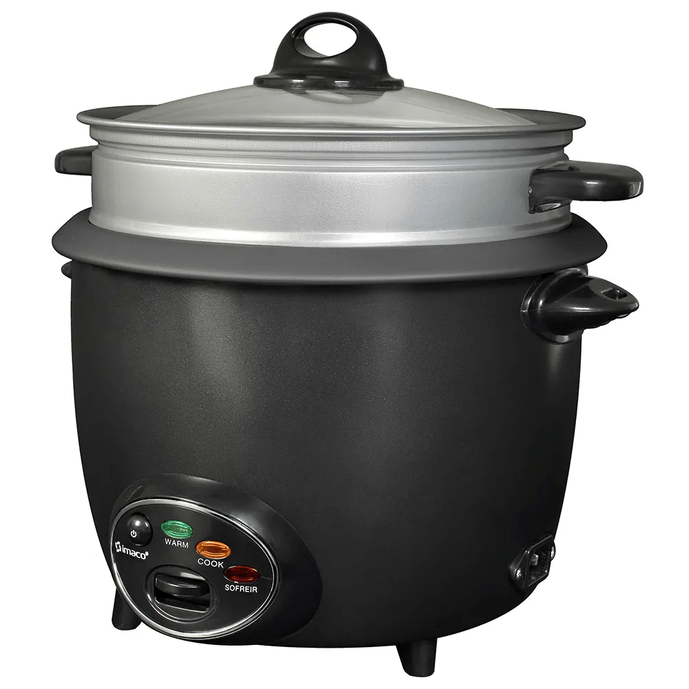 Olla arrocera Imaco RC18FRY 700w, capacidad 1.8 litros, antiadherente, negro