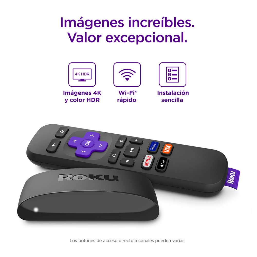 Imagen 2 del producto Convertidor a smart TV Roku Express 4K + control remoto + cable HDMI alta velocidad