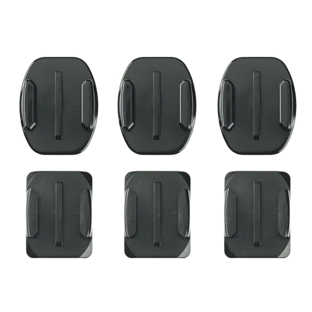 Imagen 1 del producto Soportes adhesivos GoPro 3 soportes curvos + 3 planos adhesivos, de resistencia industrial