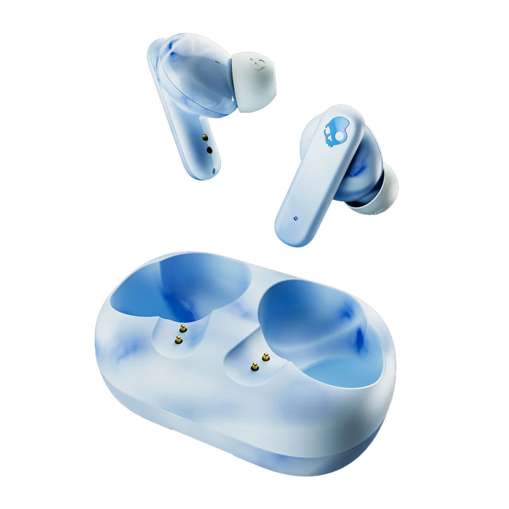 Eco Buds: Audífonos bluetooth True Wireless Skullcandy resistente al agua IPX4, duración máx. 8 horas, control de música y llamadas, blanco