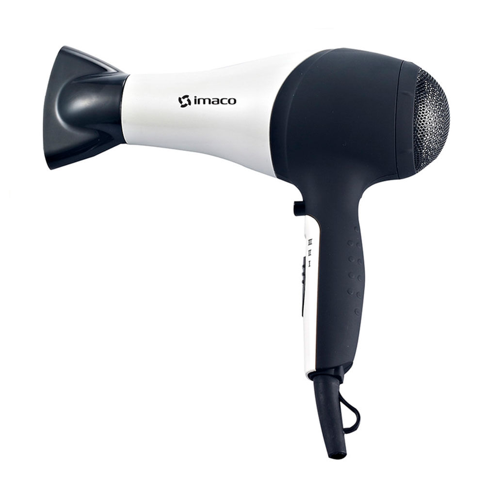 Secadora de cabello Imaco HD1850 1800W, 2 niveles de velocidad, 3 niveles de temperatura, blanco