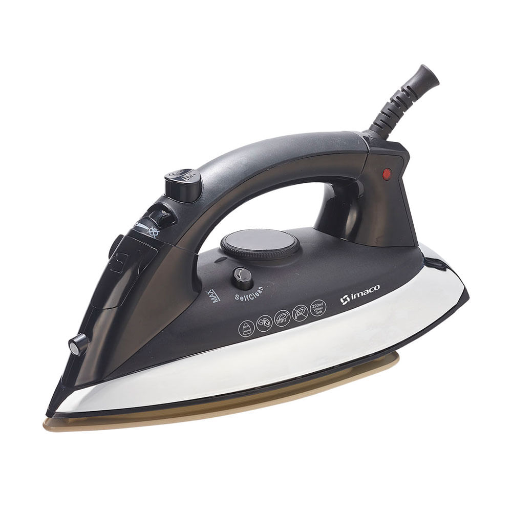 Plancha a vapor Imaco  ETA181, base de cerámica, largo cable 1.8m, negro