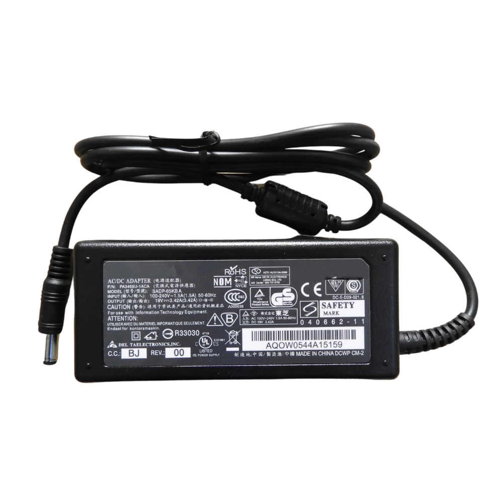 Cargador genérico para Toshiba, 19V, 3.42A, 65W,  5.5*2.5