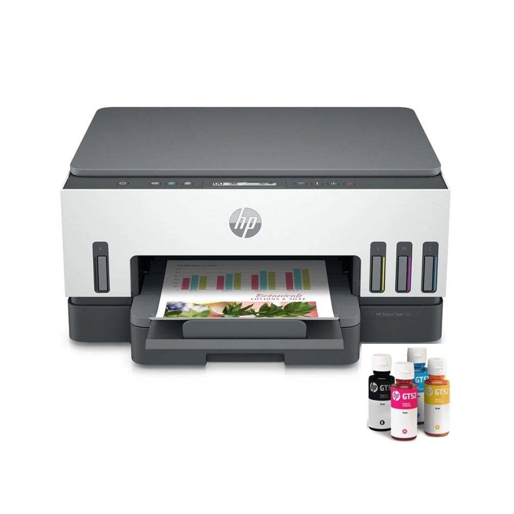 Imagen 1 del producto Impresora multifuncional HP Smart Tank 720, inyección de tinta, inalámbrica, Wi-Fi, con tanques recargables