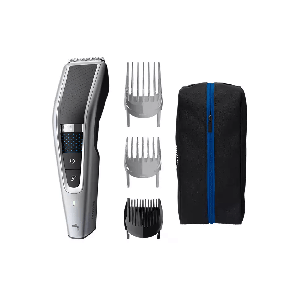 Cortador de Pelo Philips HC5630-15, ergonómico, duración máx. 90 min, plateado
