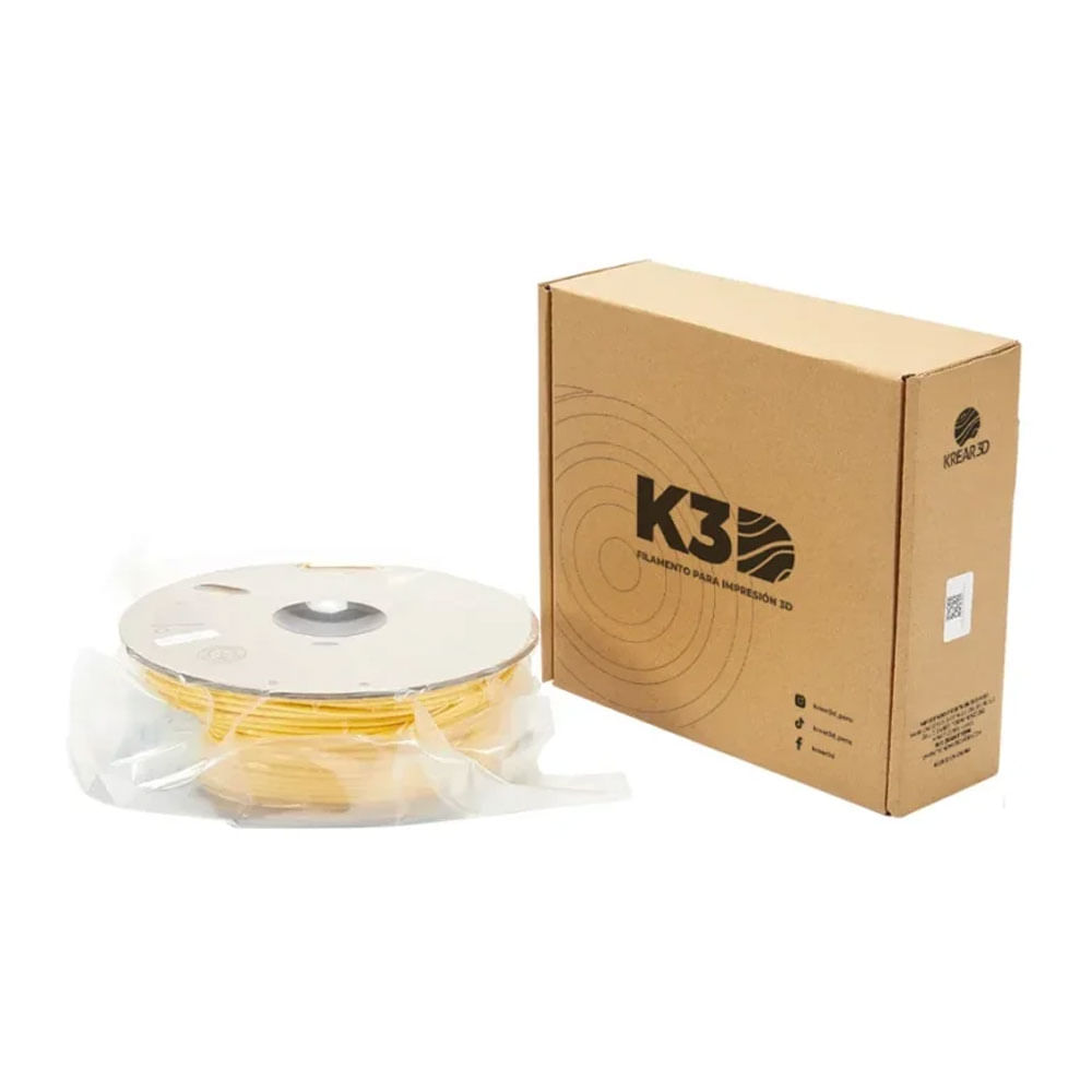 Imagen 2 del producto Filamento K3D PLA 1.75 mm, 1 kg, amarillo mate