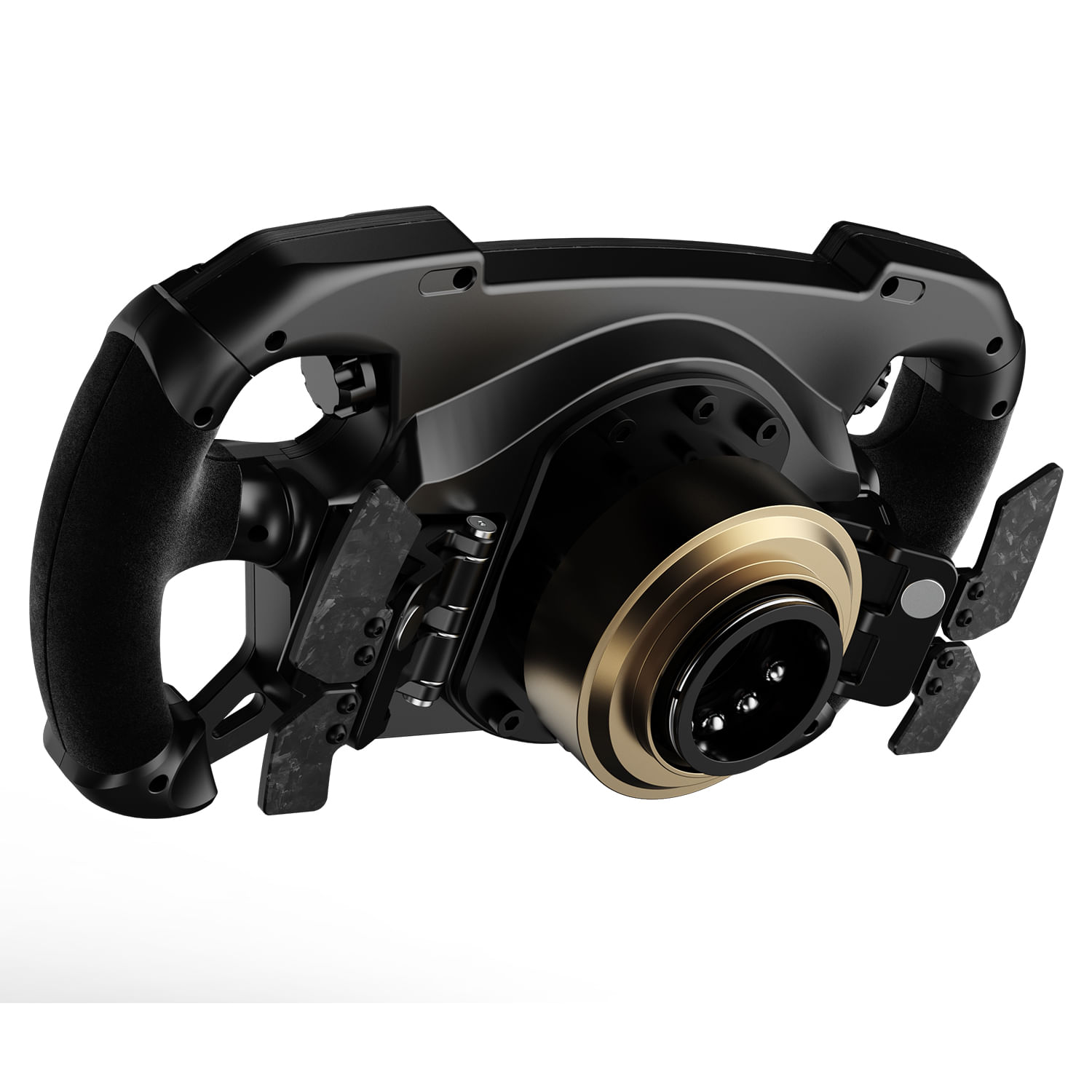 Imagen 2 del producto Volante Moza GS GT Wheel, 300 mm, fibra de carbono forjada, levas magnéticas, doble embrague y Alcantara italiano, negro
