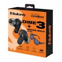 Audífonos bluetooth True Wireless Skullcandy Dime 3 resistente al agua IPX4, duración máx. 8 horas; control de música y llamadas + Lentes de sol Bold