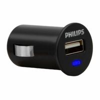 Reacondicionado: Cargador de auto Philips DLP2551B, 1 puerto usb, 18W, carga rápida, negro