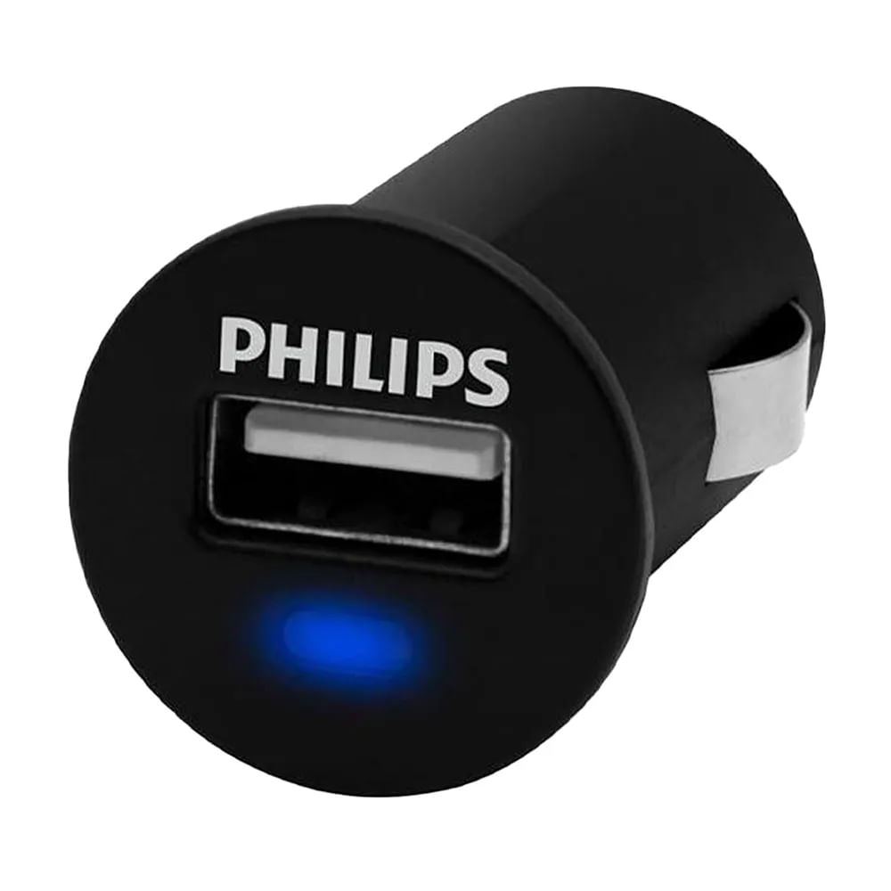 Imagen 2 del producto Reacondicionado: Cargador de auto Philips DLP2551B, 1 puerto usb, 18W, carga rápida, negro
