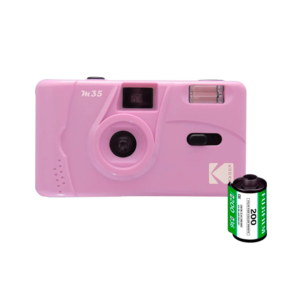 Imagen 1 del producto Camara de pelicula Kodak M35 con flash Lila reutilizable+ Rollox36