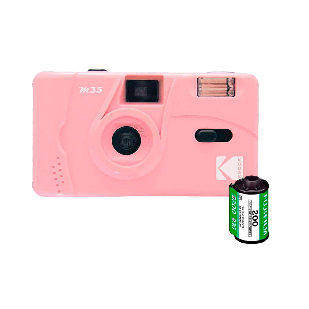 Imagen 1 del producto Camara de pelicula Kodak M35 con flash Rosa reutilizable+ Rollox36