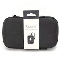 Estuche de carcasa rígida con malla separadora para batería externa, negro