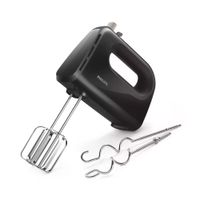 Batidora de mano Philips Daily Collection HR3705-10 300W, 5 velocidad + turbo, antideslizante, negro