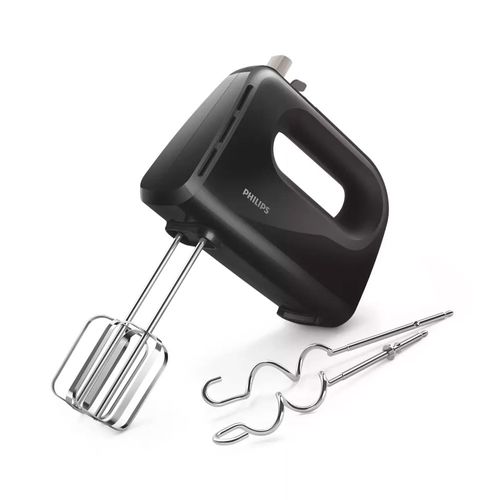 Batidora de mano Philips Daily Collection HR3705-10 300W, 5 velocidad + turbo, antideslizante, negro