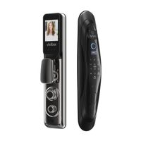 Cerradura inteligente Vivibox Pro con cámara, memoria de 300 huellas, uso con tarjeta y llave, negro