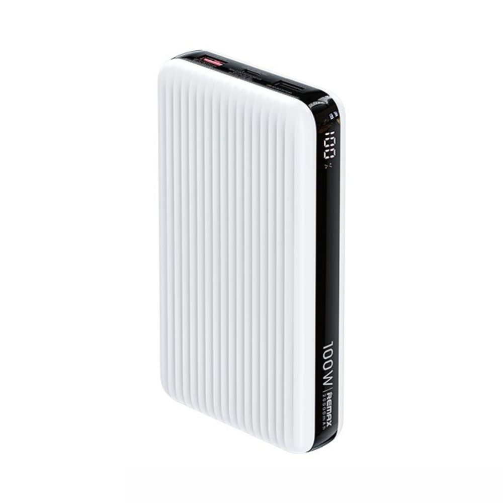Batería externa Remax RPP-508 20000 mAh, 100W, tipo c, carga rápida, blanco