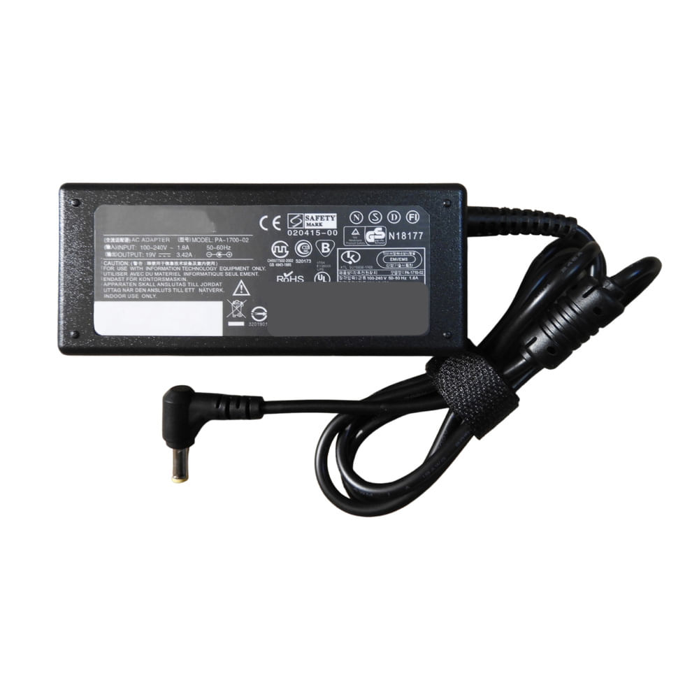 Cargador genérico para laptop Acer 19V, 3.42A, 65W, 5.5*1.7