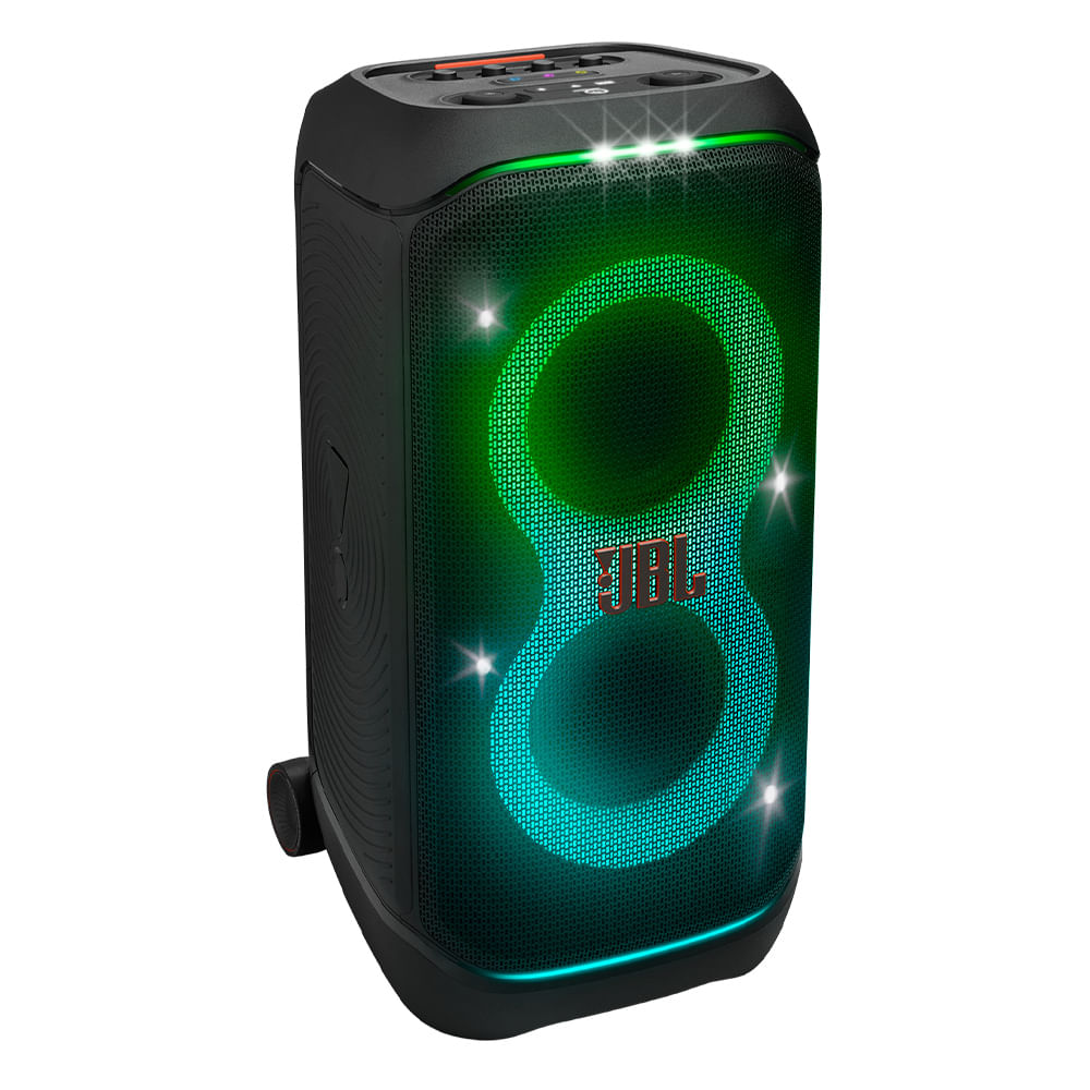 Imagen 1 del producto Parlante de torre bluetooth JBL PartyBox Stage 320 potencia 240W, resistente al agua IPX4, batería hasta 18 horas, con luces, negro