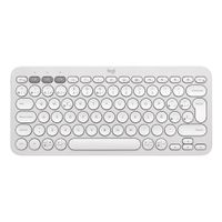 Teclado inalámbrico Logitech Peeble 2 K380S bluetooth, multidispositivo, layout español, usa pilas, blanco