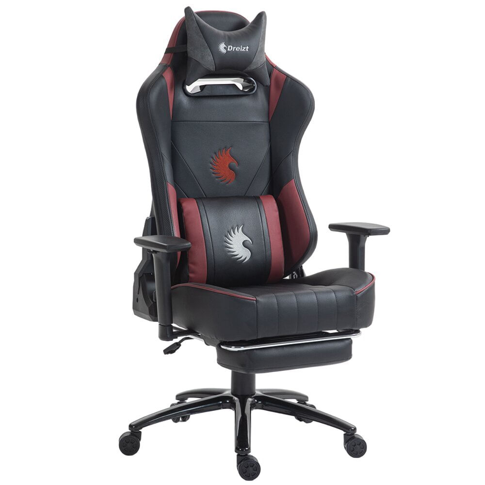 Imagen 1 del producto Silla gamer Dreizt Heroes máx. 150 kg, inclinación 180°, negro y rojo