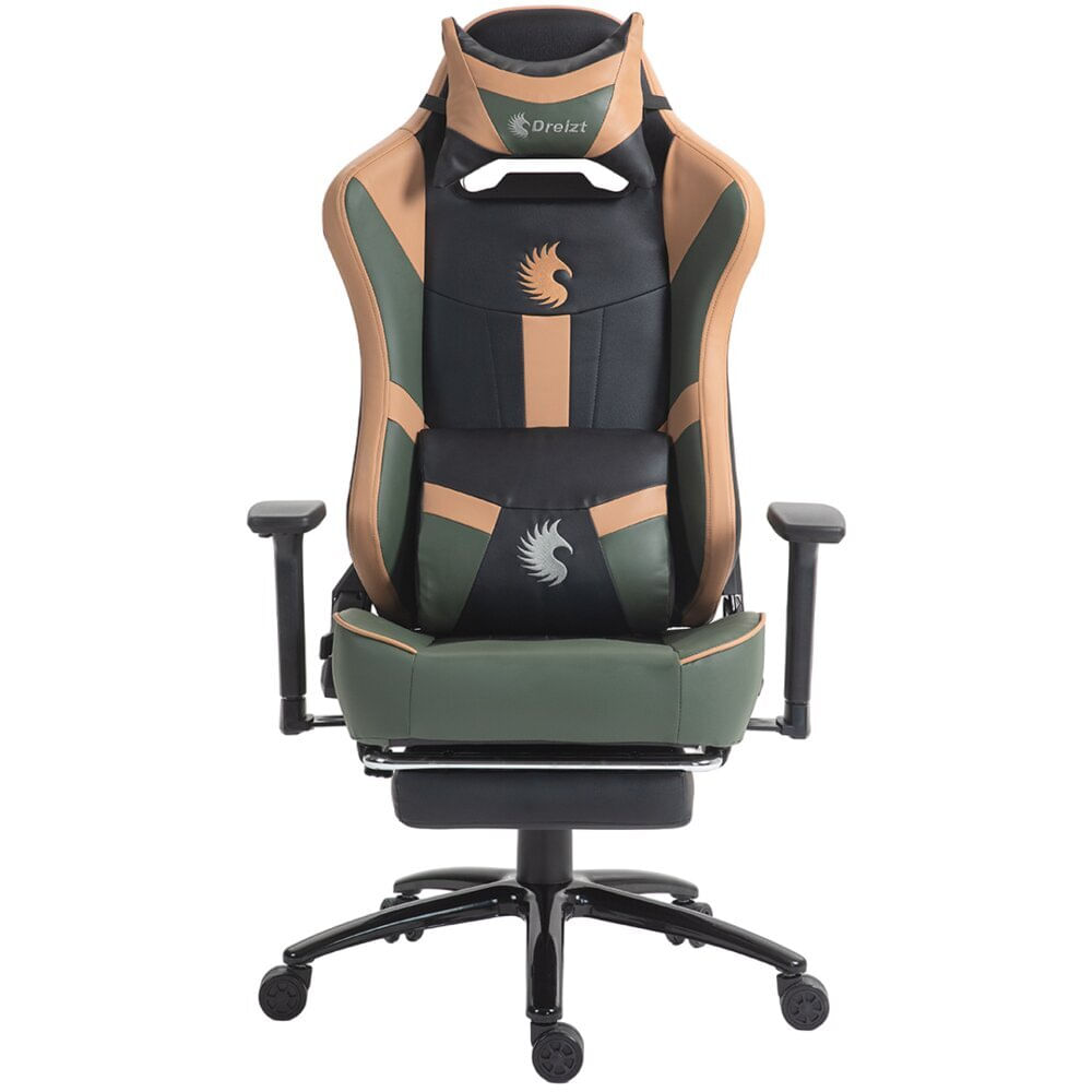 Imagen 2 del producto Silla Gamer Dreizt Heroes máx. 150 kg, inclinación 180°, verde