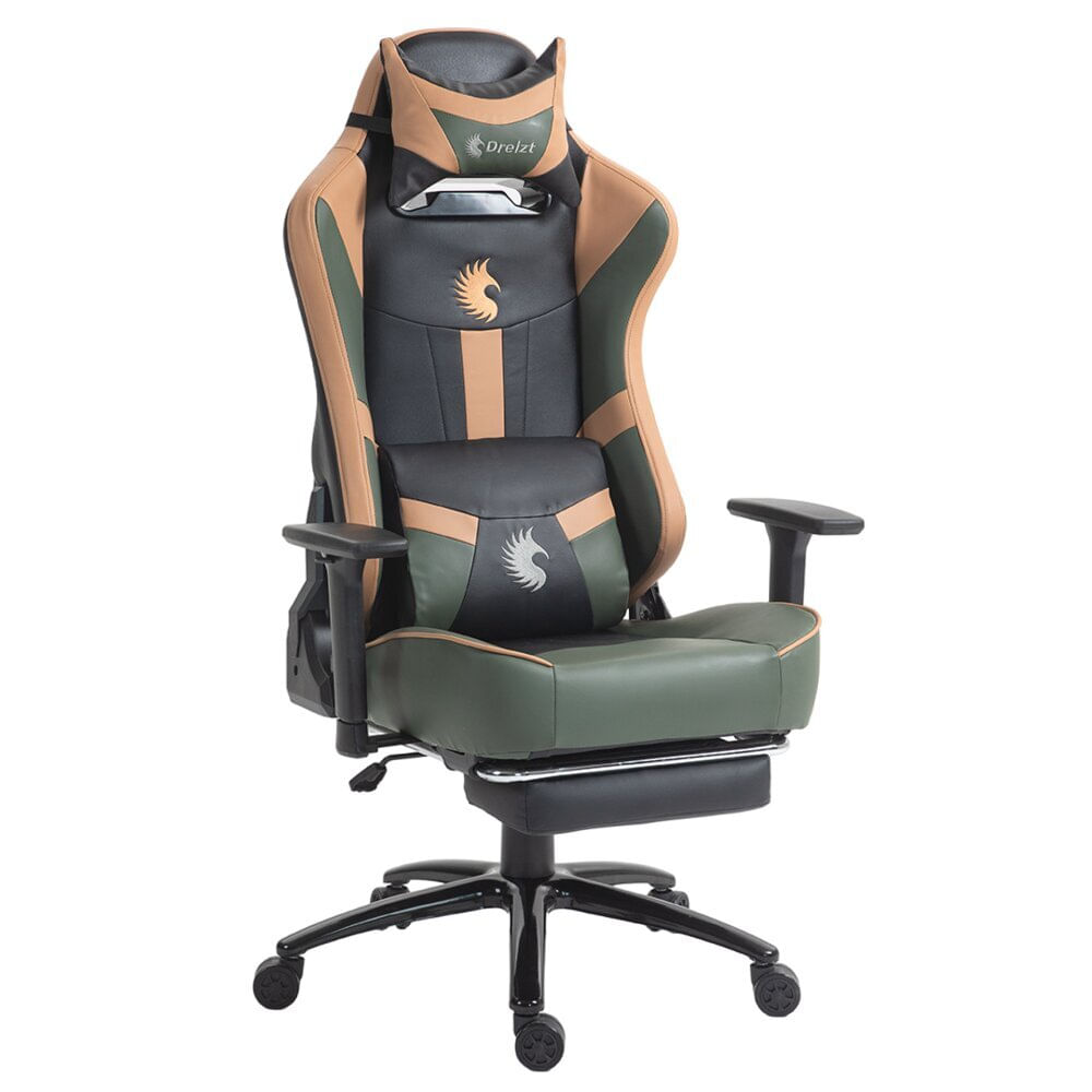 Imagen 1 del producto Silla Gamer Dreizt Heroes máx. 150 kg, inclinación 180°, verde