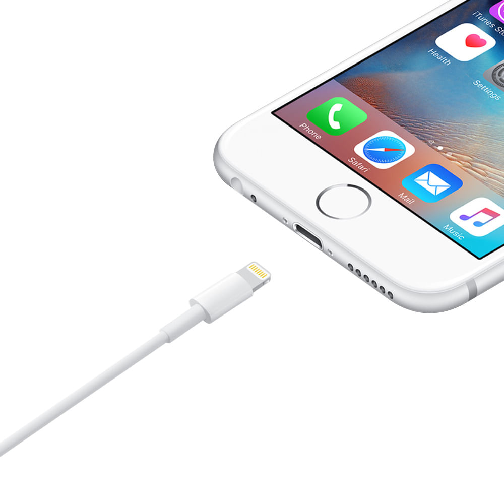 Imagen 2 del producto Cable lightning a usb Apple, 1m, 20W, TPE, blanco