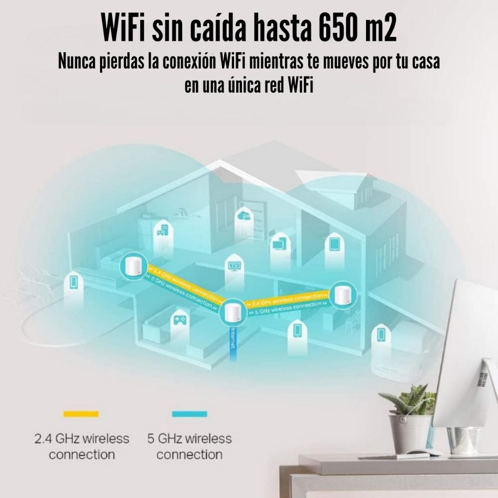Imagen 2 del producto Pack x 3: Sistema Wi-Fi Mesh TP-Link Deco X60 AX5400, 2976 mbps, 2 puertos gigabit LAN, 4 antenas internas