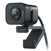 Cámara web Logitech StreamCam Plus FHD 1080p, conexión USB Tipo-C, micrófono integrado, enfoque automático, cable 1.5 m (reempacado)