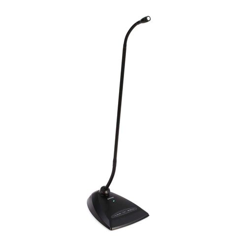 Micrófono de mesa profesional para discursos Shure, con botón toque pluma, cable 3m, 50 Hz a 17 kHz, negro