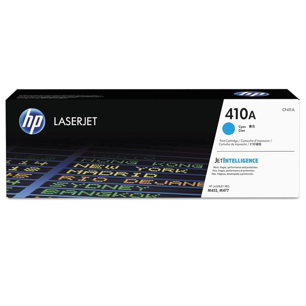 Imagen 2 del producto Tóner HP 410A CF411A para impresora LaserJet M477/M478/M452, capacidad 2300 páginas, cyan