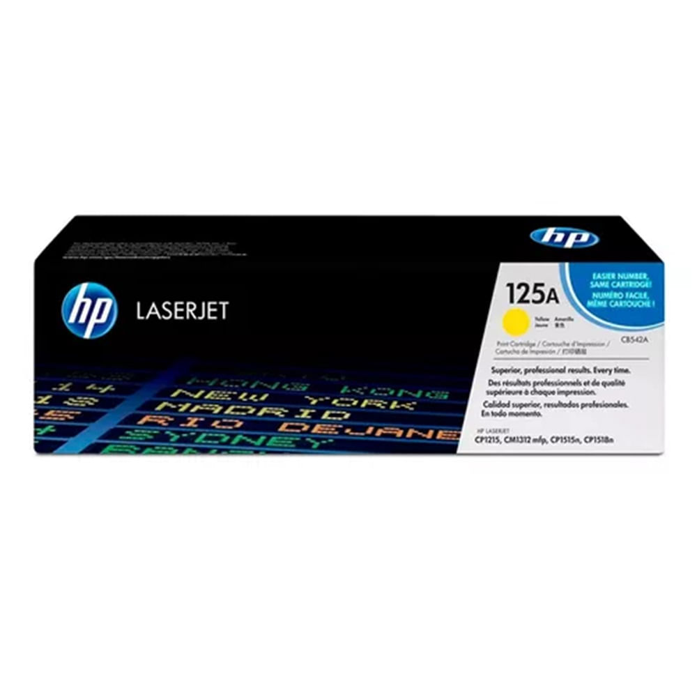 Imagen 2 del producto Tóner HP 125A CB542A para impresora LaserJet 1215/1515, capacidad 1400 páginas, amarillo