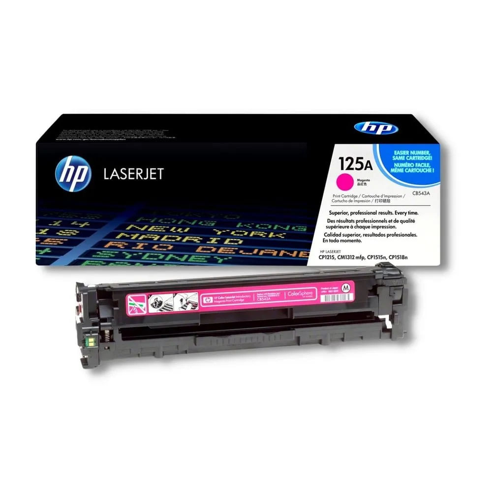 Imagen 1 del producto Tóner HP 125A CB543A para impresora LaserJet 1215/1515, capacidad 1400 páginas, magenta