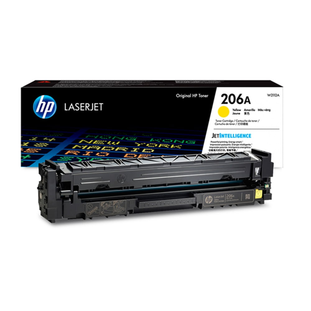 Imagen 1 del producto Tóner HP 206A W2112A para impresora LaserJet M255, capacidad 1250 páginas, amarillo