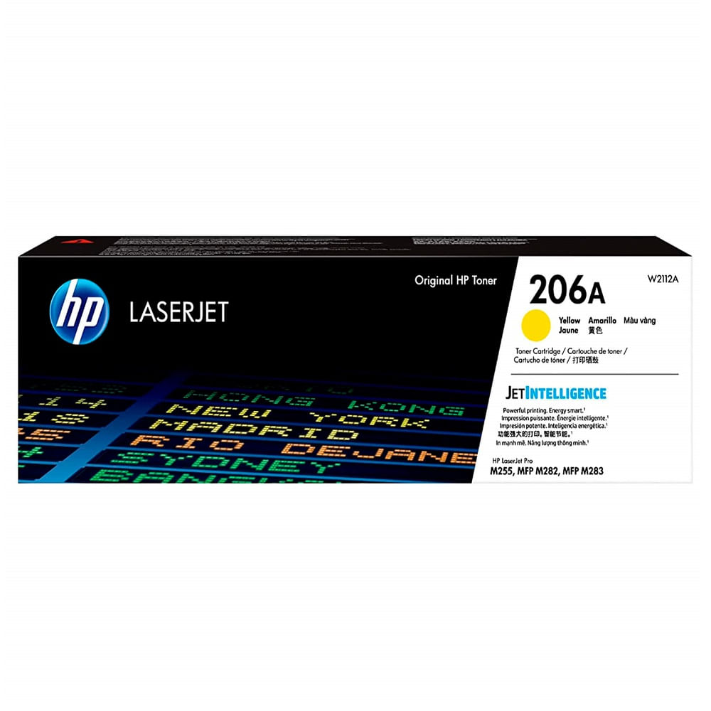 Imagen 2 del producto Tóner HP 206A W2112A para impresora LaserJet M255, capacidad 1250 páginas, amarillo