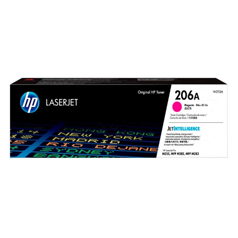 Imagen 1 del producto Tóner HP 206A W2113A para impresora LaserJet M255, capacidad 1250 páginas, magenta