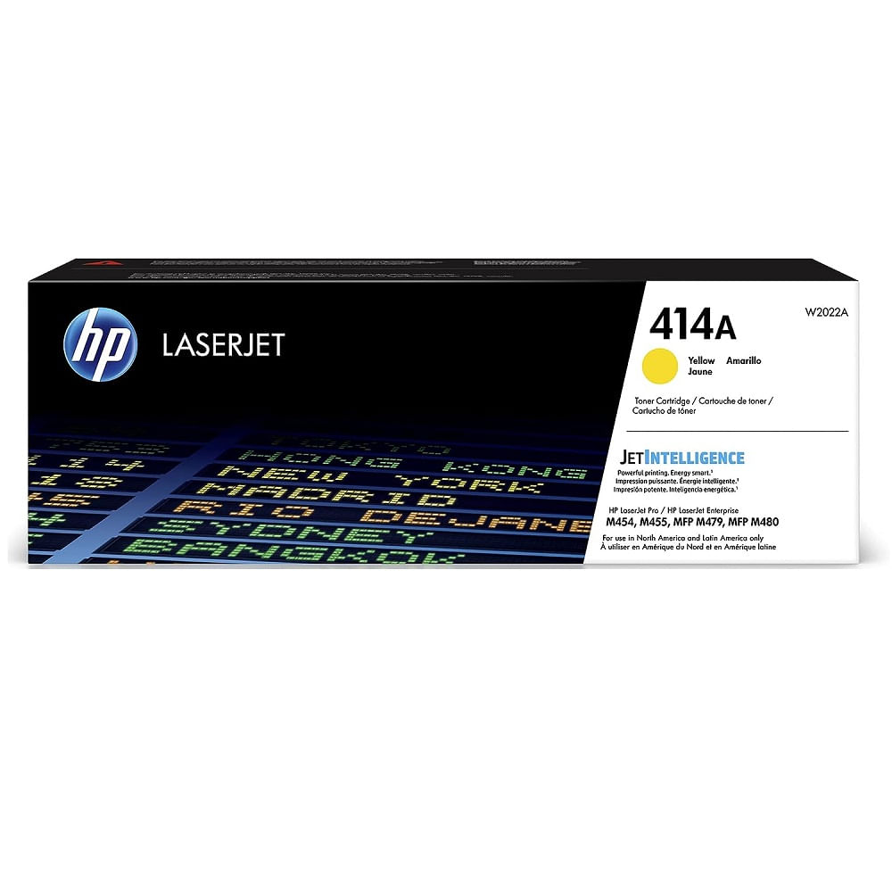 Imagen 1 del producto Tóner HP 414A W2022A para impresora LaserJet M454, capacidad 2100 páginas, amarillo