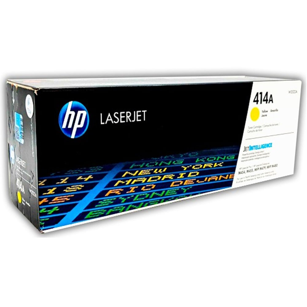 Imagen 2 del producto Tóner HP 414A W2022A para impresora LaserJet M454, capacidad 2100 páginas, amarillo