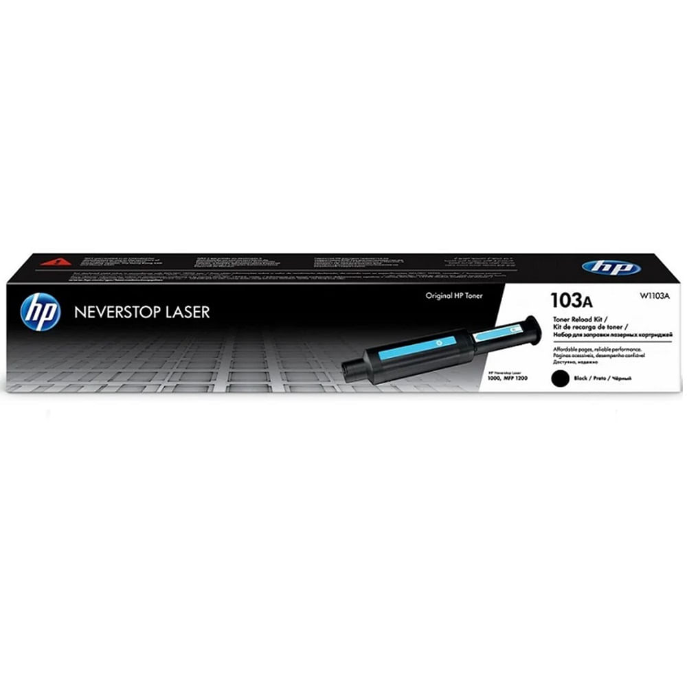 Imagen 2 del producto Tóner HP 103A W1103A para impresora Neverstop 1000/1200, capacidad 2500 páginas, negro