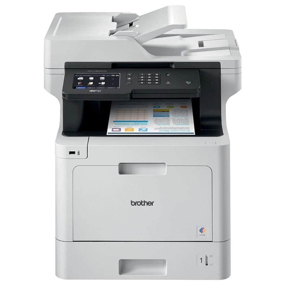 Impresora multifuncional láser Brother MFC-L8900CDW Wi-Fi, inalámbrica, a color, usa cartuchos de tóner