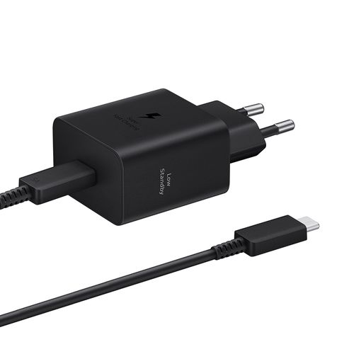 Cargador de pared Samsung USB Tipo-C 45W, negro + cable Tipo-C a Tipo-C, 1.8 m