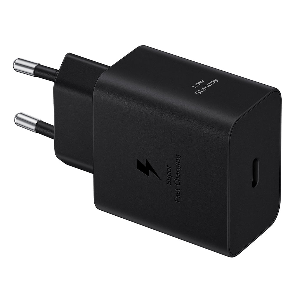 Imagen 2 del producto Cargador de pared Samsung USB Tipo-C 45W, negro + cable Tipo-C a Tipo-C, 1.8 m