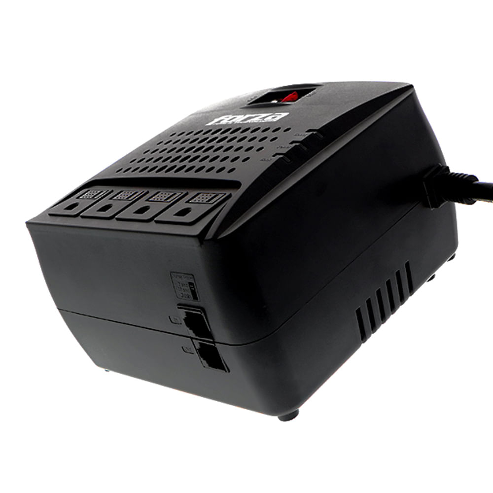 Imagen 2 del producto Estabilizador de voltaje Forza FVR-3002 4 salidas, puerto RJ45-220V, largo de cable 1.2 m , negro