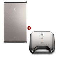 Combo Electrolux: Frigobar ERD090G2HWG capacidad 90 litros, plateado + Sandwichera Efficient ESG20, capacidad 2 sándwiches, inox