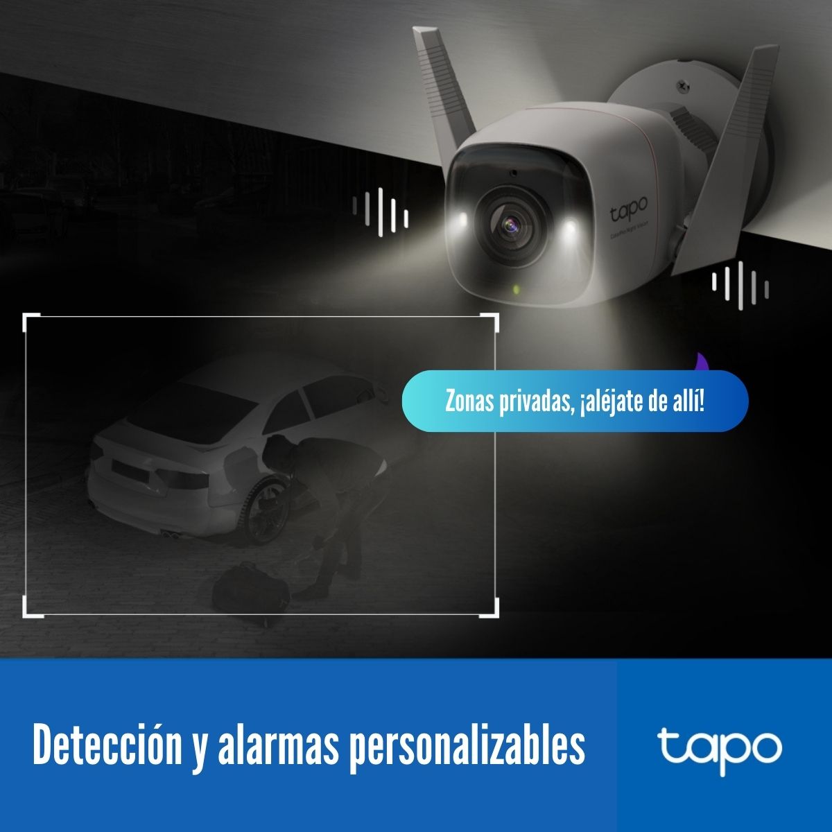 Imagen 2 del producto Cámara de seguridad externa TP-Link Tapo C325WB 2K, Wi-Fi, visión nocturna, detección de movimiento, certificación IP66, audio bidireccional