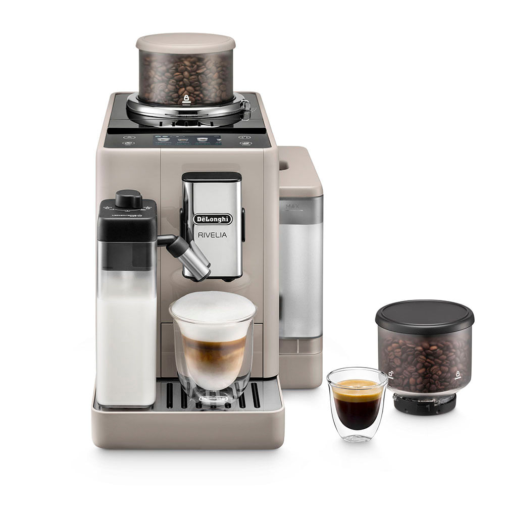 Cafetera De'Longhi Rivelia 1450W, capacidad 1.4 litros, beige