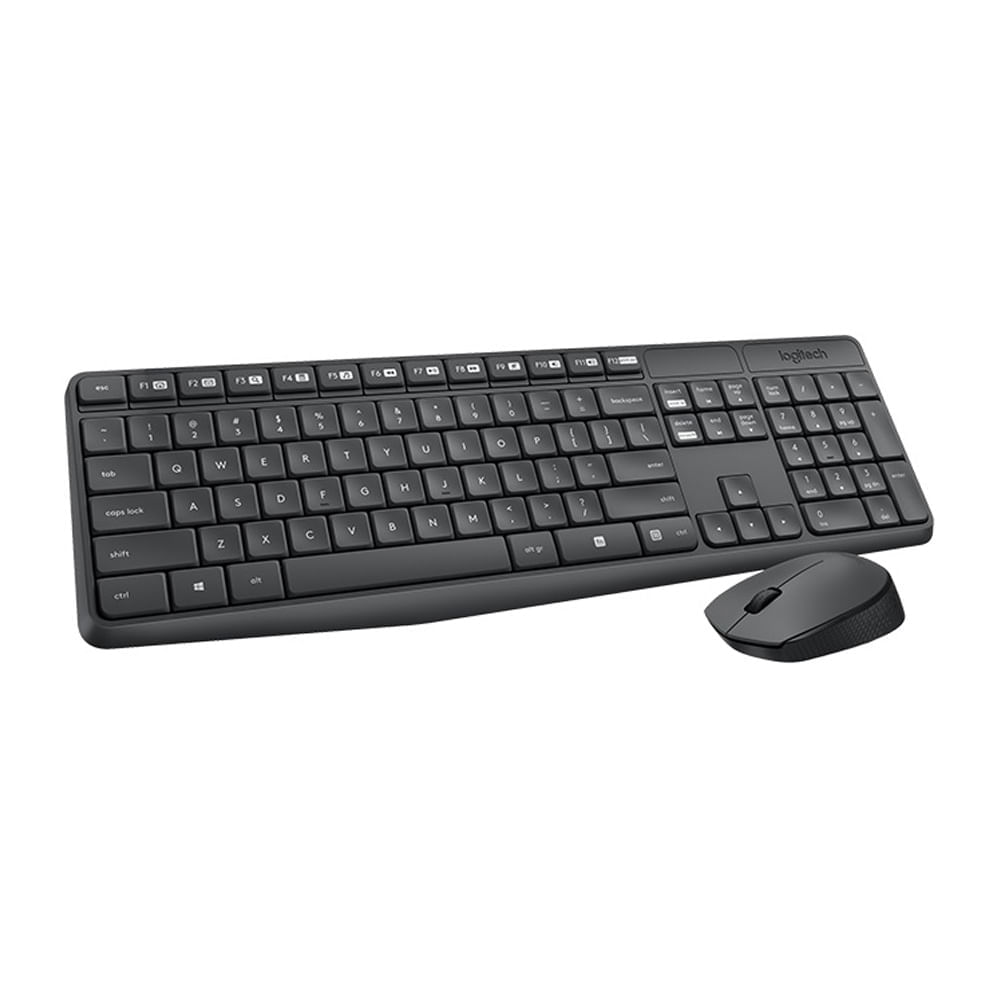 Imagen 2 del producto Kit teclado y mouse inalámbrico Logitech MK235, membrana, receptor usb, usa pilas, negro (reempacado)